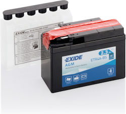 Μπαταρία Μοτοσυκλέτας Exide Etr4a-bs 12v 2.3ah Μπαταρία Μοτοσυκλέτας Exide Etr4a-bs 12v 2.3ah