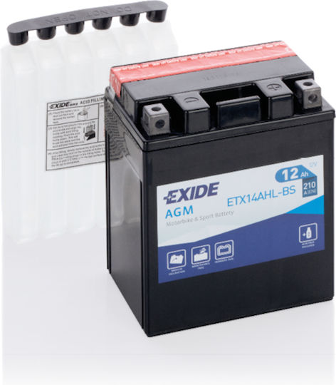 Motorradbatterie Exide Etx14ahl-bs 12v 12ah