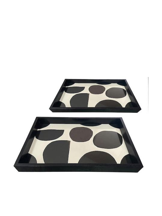 Espiel Tavă Decorativă Lemn Dreptunghiulară 46x31x5cm 2buc