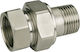Giacomini Comutator Drept cu Conector Mufa R18x007 Cromate din Alamă 1 1/2” X 1 1/2” Filet Intern X Filet Extern Instalări HVAC Apă Solar