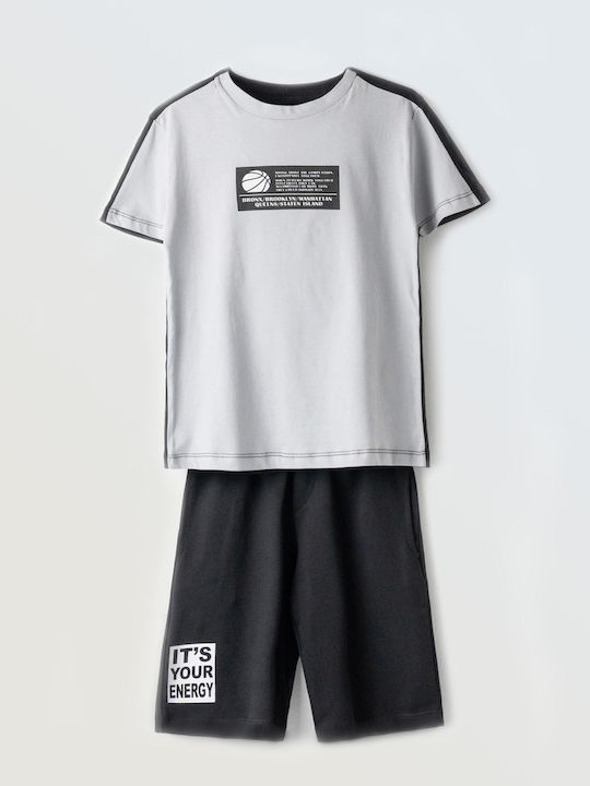 Hashtag Kids Clothing Set with Gray Shorts 2 Pieces