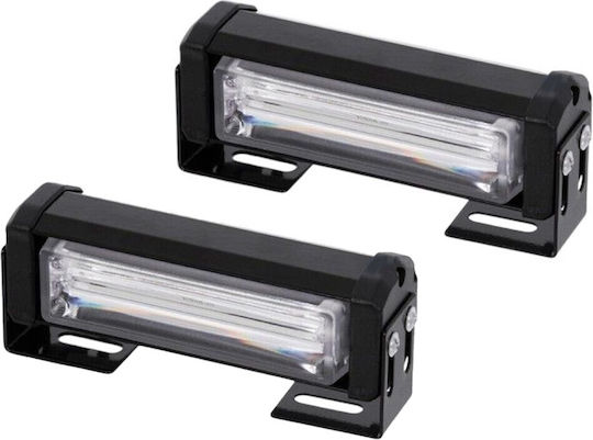 Vencore Vencore 6855-10018 Set 2 Notfall-Autolichter Led Cree Cxb Cob Wasserdichte Bars Basis Schalter Ein Aus Zweifarbiger Rot-Blau 12-24V