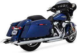 Vance & Hines 4" Classic Turn Down Chrome Slip-On Muffler 2017-2019 Harley-Davidson Touring