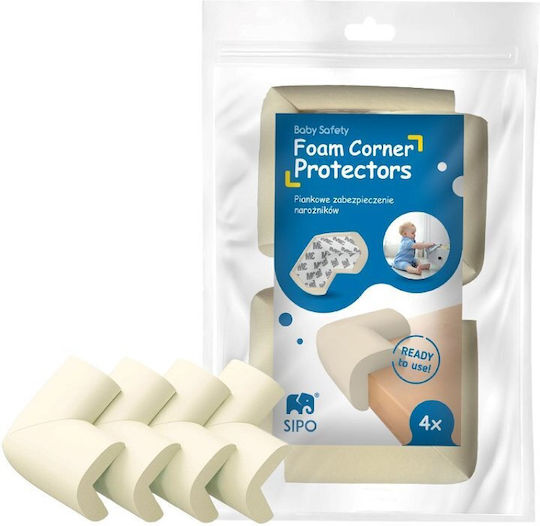 Baby Wise For Edges & Corners made of Foam in White Color 4pcs