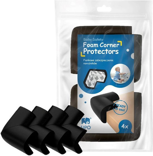 Baby Wise Protection Corner in Black Color 4pcs