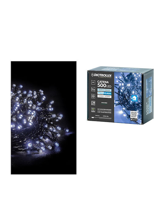 500 Lichterketten LED 13m. Kaltes Weiß in Zeichenfolge 1Stück