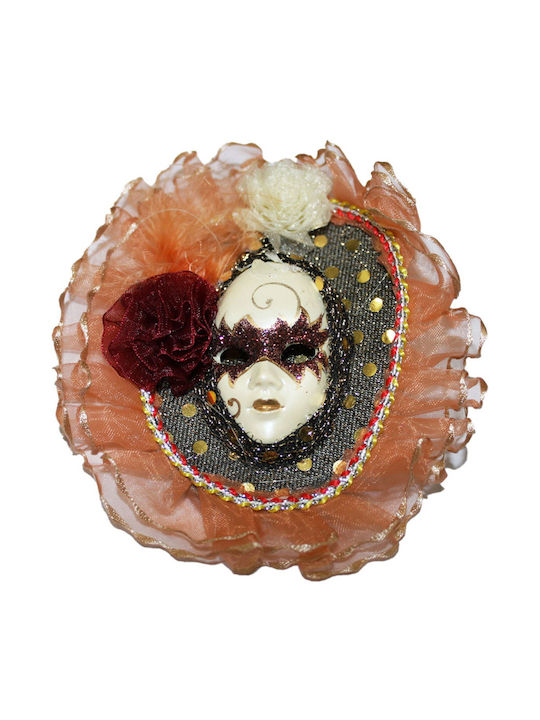 Christmas Hanging Mask Orange Tulle 11cm