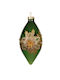 Weihnachtsbaumschmuck Glasartig Grünes Blume Gold 8cm