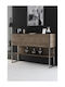 Συρταριέρα Κρεβατοκάμαρας Silver, Walnut 120x30x80cm