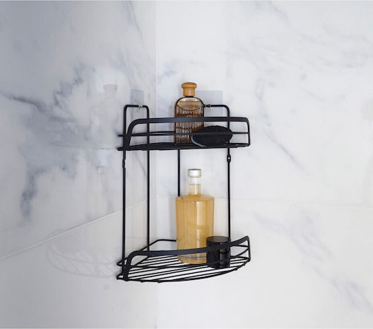 Atmosphera Colțar Montat pe perete Raft Baie Metal 22.8x29.8x34cm