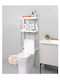 Shelves Floor Bathroom Shelf Metallic 50.5x24.5x139.5cm Silver