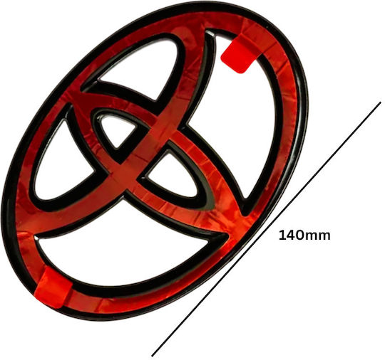 Car Sticker Black Matte Mask Emblem Toyota 140mm X 95mm 1 Piece Zemb-toyota-15