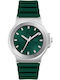 adidas Three Women's Watch with Green Rubber Strap