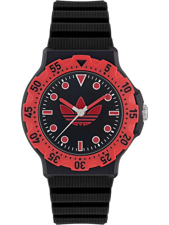 adidas Women's Watch with Black Rubber Strap