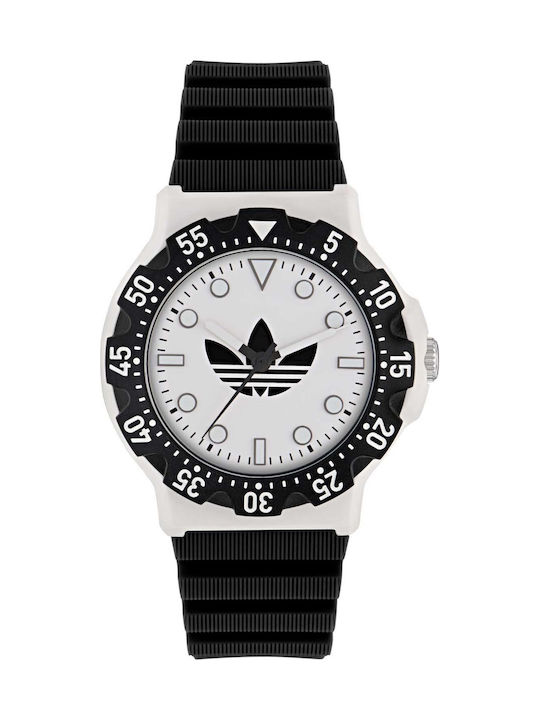 adidas Γυναικείο Ρολόι Μπαταρίας με Μαύρο Καουτσούκ Λουράκι