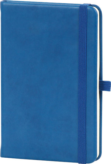 Pyrographic Leatherette Notebook A5 Ruled with Elastic and Pen Holder Blue