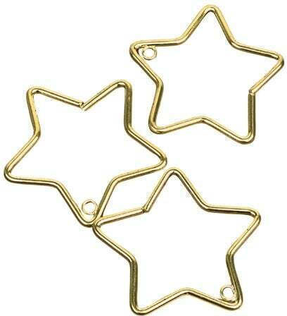 Stern Metallisches Dekoratives Set 3 6×6cm Gold