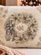 Linea Home Weihnachtsdekorativer Kissenbezug Quadratisch Beige 45x45cm