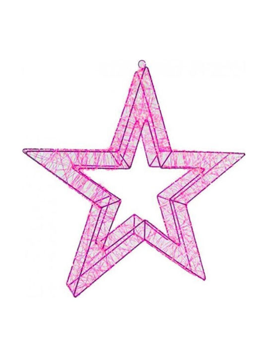 Starry Illuminated Pink Star 35cm 200 Mini Led Metal Frame