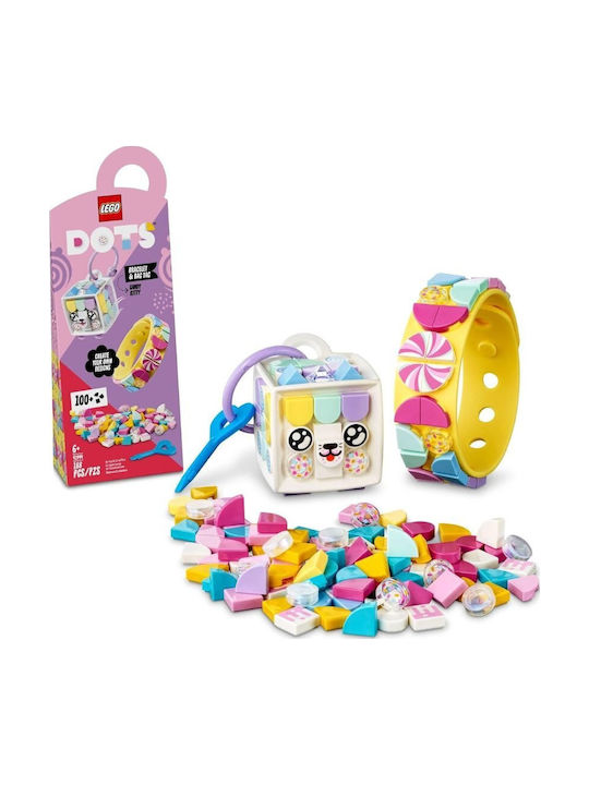 Lego Dots Candy Kitty Βραχιόλι & Μπρελόκ Τσάντας Δημιουργικό Σετ Διακόσμησης