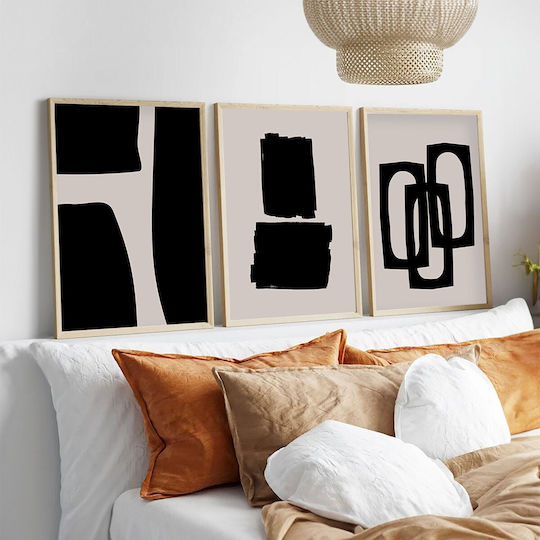 Set MDF Paintings Frame 3 Pieces Huhu236 50 x 35 693bse1941 50x35 Cm