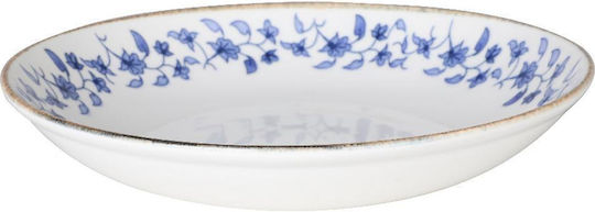 Kutahya Porselen Deep Blue Serving Plate with Diameter 25cm 6 Pieces