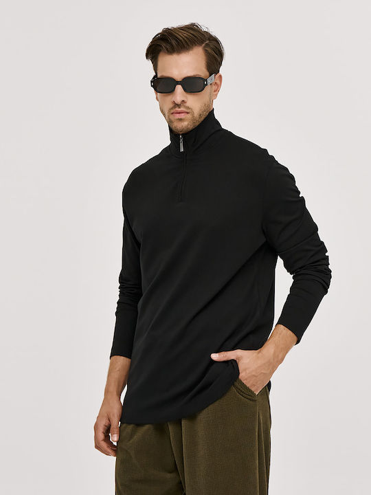 Long Sleeve Black Blouse