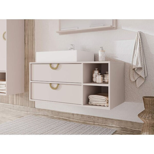 Epipla1.gr Providence 193, Шкаф без Мивка Д100xШ45xВ47см Gold, Cashmere