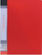 Display Book Folder 40 Red Plastic Sleeves