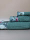 White Fabric Πετσέτα Προσώπου Somet 50x100εκ. Πράσινο Βάρους 600gr/m²