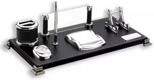 Desk Set Leather Black 40x20cm Code 0063