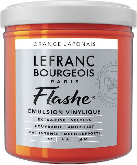 Lefranc & Bourgeois 125ml Flashe Acrylic Colour 476 Series 1 Japanese Orange