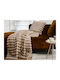 Douceur d'Intérieur Κουβέρτα Fleece Ημίδιπλη 180x220εκ. Sand