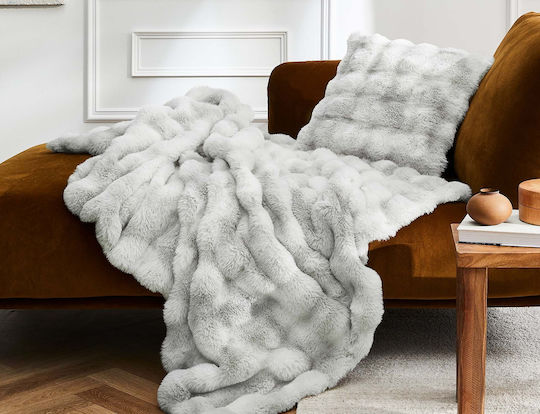 Douceur d'Intérieur Κουβέρτα Fleece Καναπέ 125x150εκ. Grey
