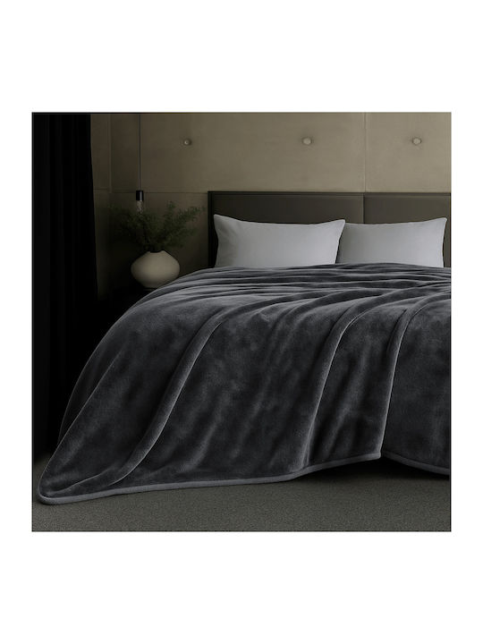 Astron Italy Velvet Blanket Super King 220x240cm Grey
