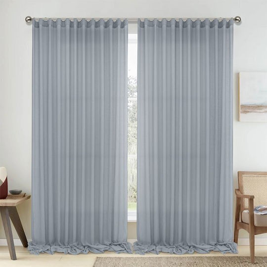 Lino Home Vorhang mit Bleistiftfalten Grau 150x295cm