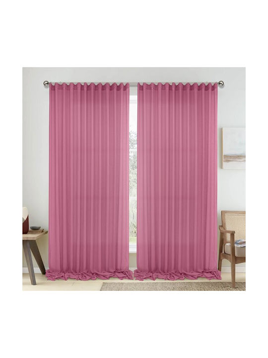Lino Home Fuchsia Pencil Pleat Curtain 150x295cm