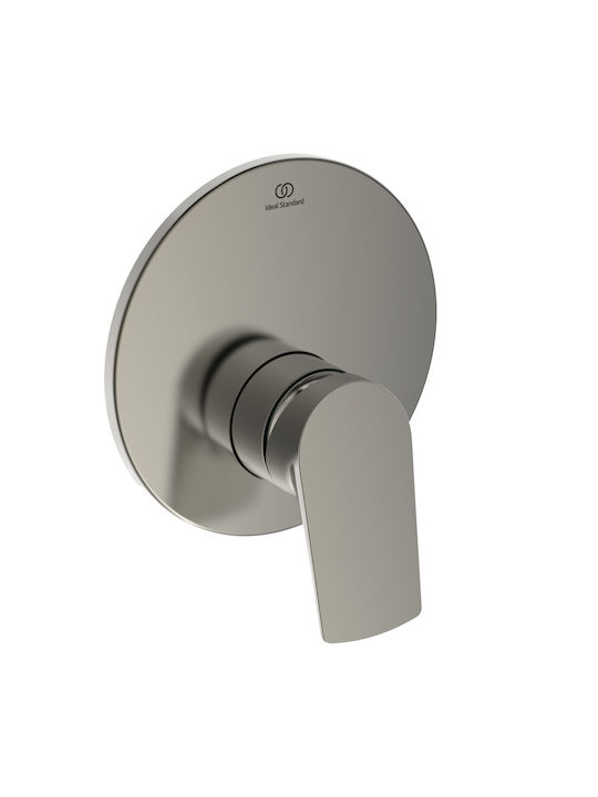 Ideal Standard Μίκτης Μπαταρίας Εντοιχισμού για Ντουζιέρα 1 Εξόδου Ασημί