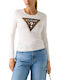 Women's Cotton Long Sleeve Blouse Ecru