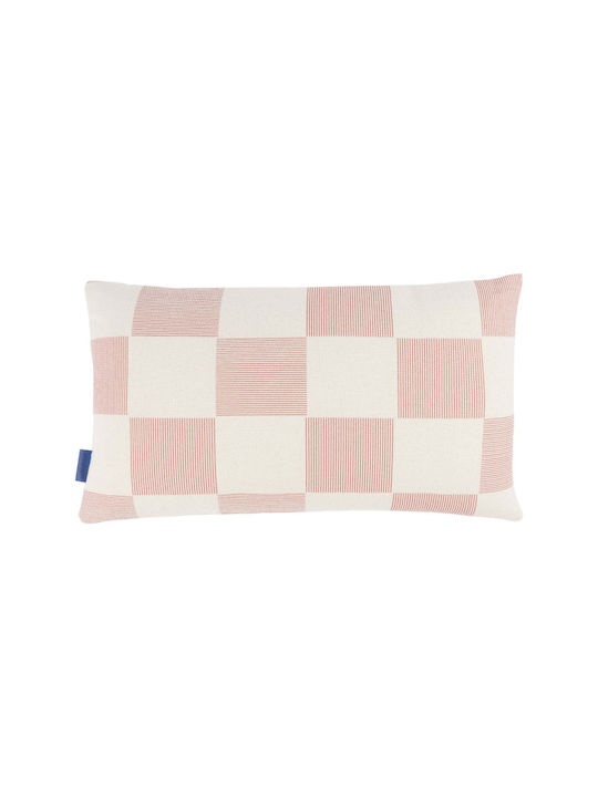 Nobodinoz Sofa Cushion from 100% Cotton Red Burnt Checks 30x50 cm