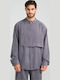 Long-sleeved Shirt in Wide Line Grey