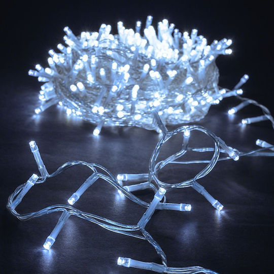 200 LED-Lichter 10 m Kaltweiß in Reihe