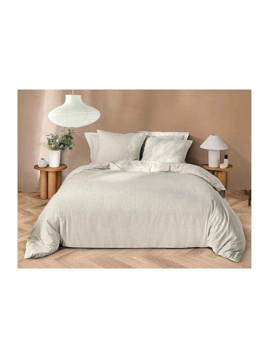 Douceur d'Intérieur Duvet Cover Set Queen with 2 Pillowcases 220x240 Azura Beige