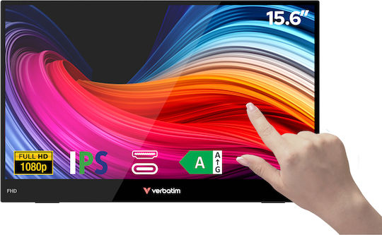 Verbatim Light 32402 IPS HDR Touch Φορητό Monitor 15.6" FHD 1920x1080 με Χρόνο Απόκρισης 10ms GTG