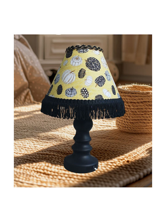Oxygen Pumping Table Lamp for E27 Fitting with Orange Shade and Base