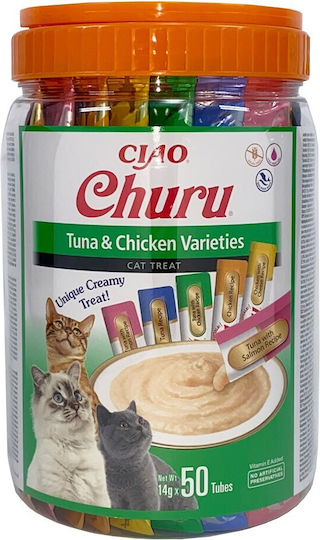 Inaba Churu Varieties Chicken Tuna Cat Treats 50 x 14g