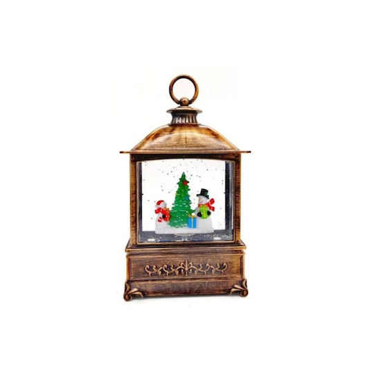 Ornament de Crăciun Lanternă Luminat cu Moș Crăciun 1buc