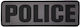 Police Σήμα Pvc 15 X 5 Εκ Γκρι Μαύρο