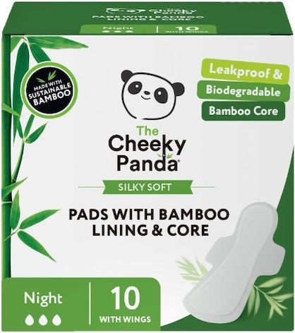 The Cheeky Panda Σερβιέτες με Φτερά Νυκτός 10τμχ