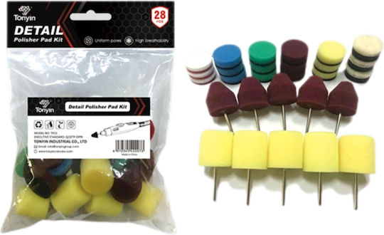 Tonyin Tp28 Pad Kit Detail Polisher – Set of Polishing Pads for Difficult Spots & Details